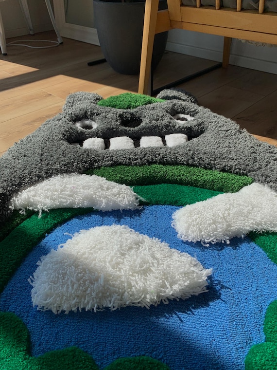 Totoro Anime Custom Tufted Rug Fluffy 3D Carpet - Etsy
