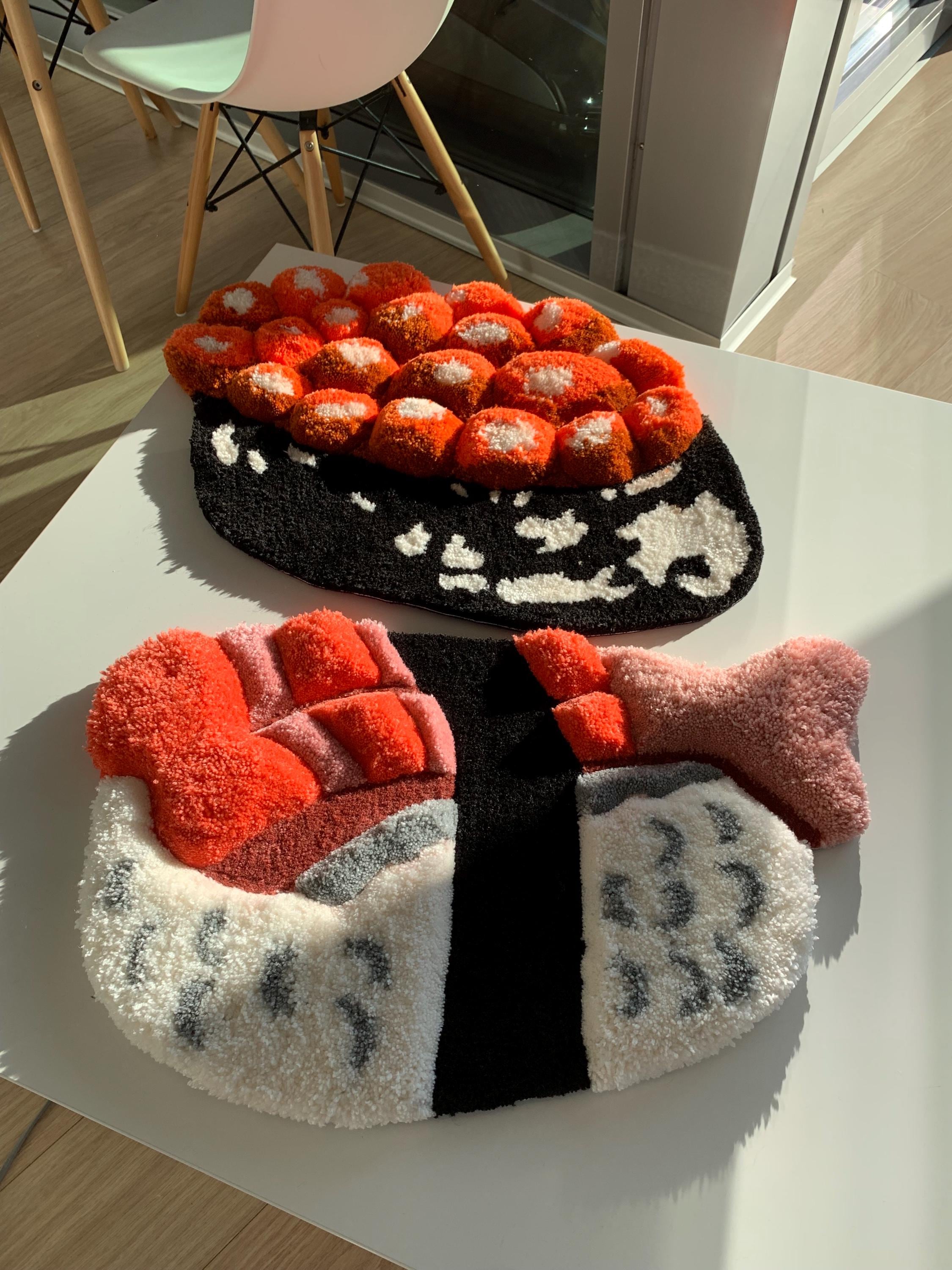 Tufted Rug 3d Fluffy Japanese Sushi Tufted Rug, Cute Kitchen Decor