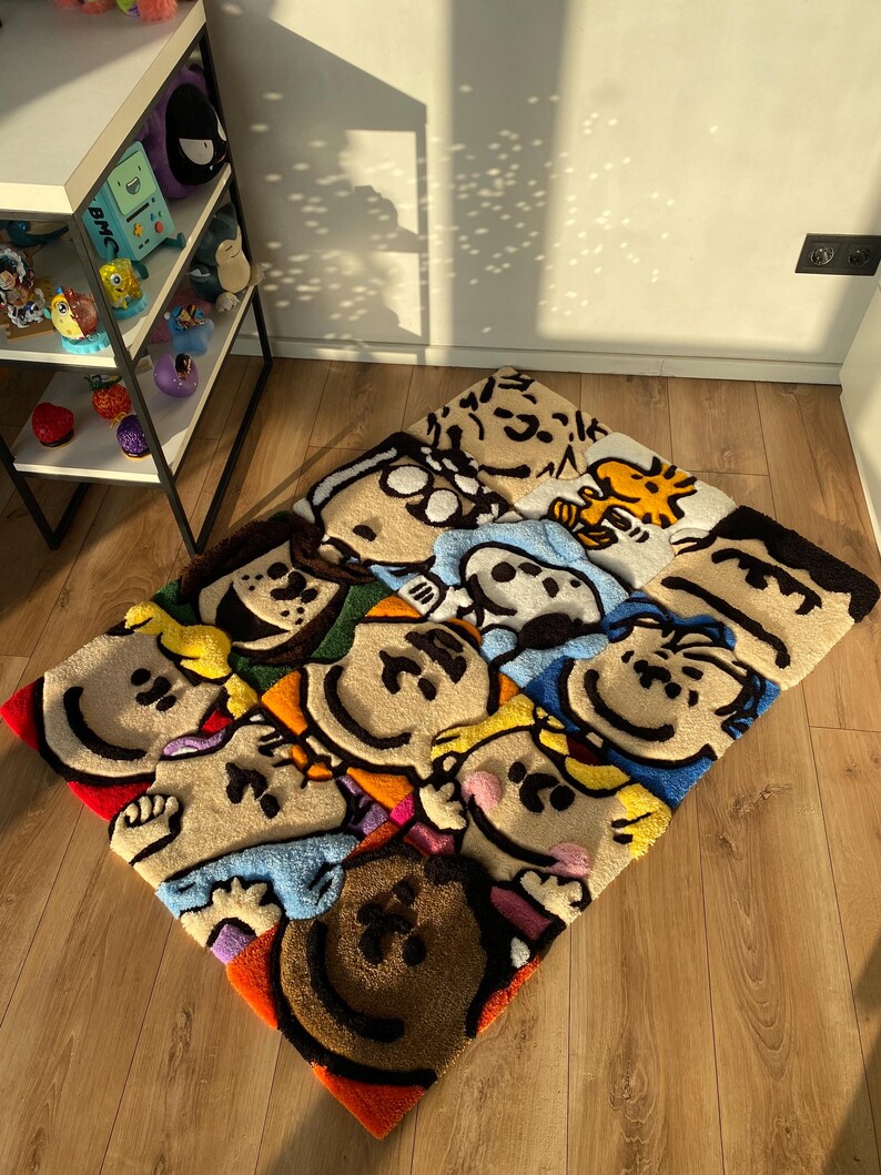 Lumpy Rug Cartoon Tufted Fluffy 3D Custom Puzzle Rug Cartoon Carpet Handmade - Etsy