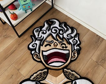One Piece Luffy Gear 5 Custom Tufted Rug Anime Carpet - Etsy