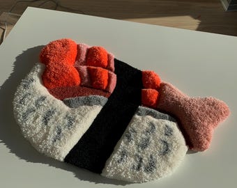 Tufted Rug 3d Fluffy Japanese Sushi Tufted Rug, Cute Kitchen Decor