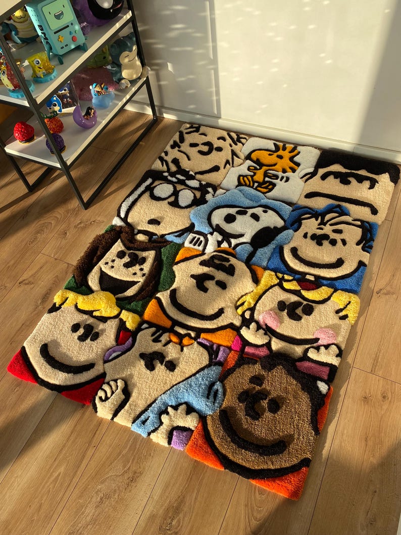 Cartoon Fuzy Rug Tufted Fluffy 3D Custom Puzzle Rug Cartoon Carpet Handmade - Etsy