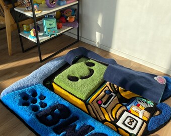 BMO タフテッド 3D カスタム ラグ ふわふわカーペット アドベンチャー