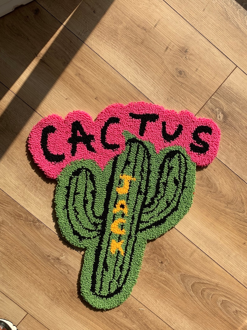 READY TO SHIP Cactus Custom Handmade Tufted Rug - Etsy