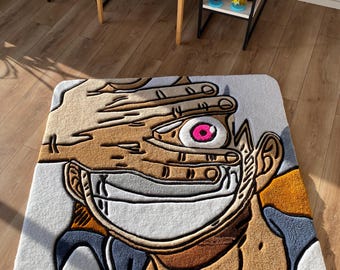 One Piece Luffy Gear 5 Custom Tufted Rug Anime Carpet - Etsy