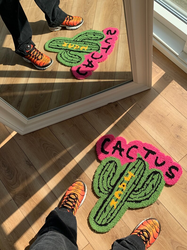 READY TO SHIP Cactus Custom Handmade Tufted Rug - Etsy