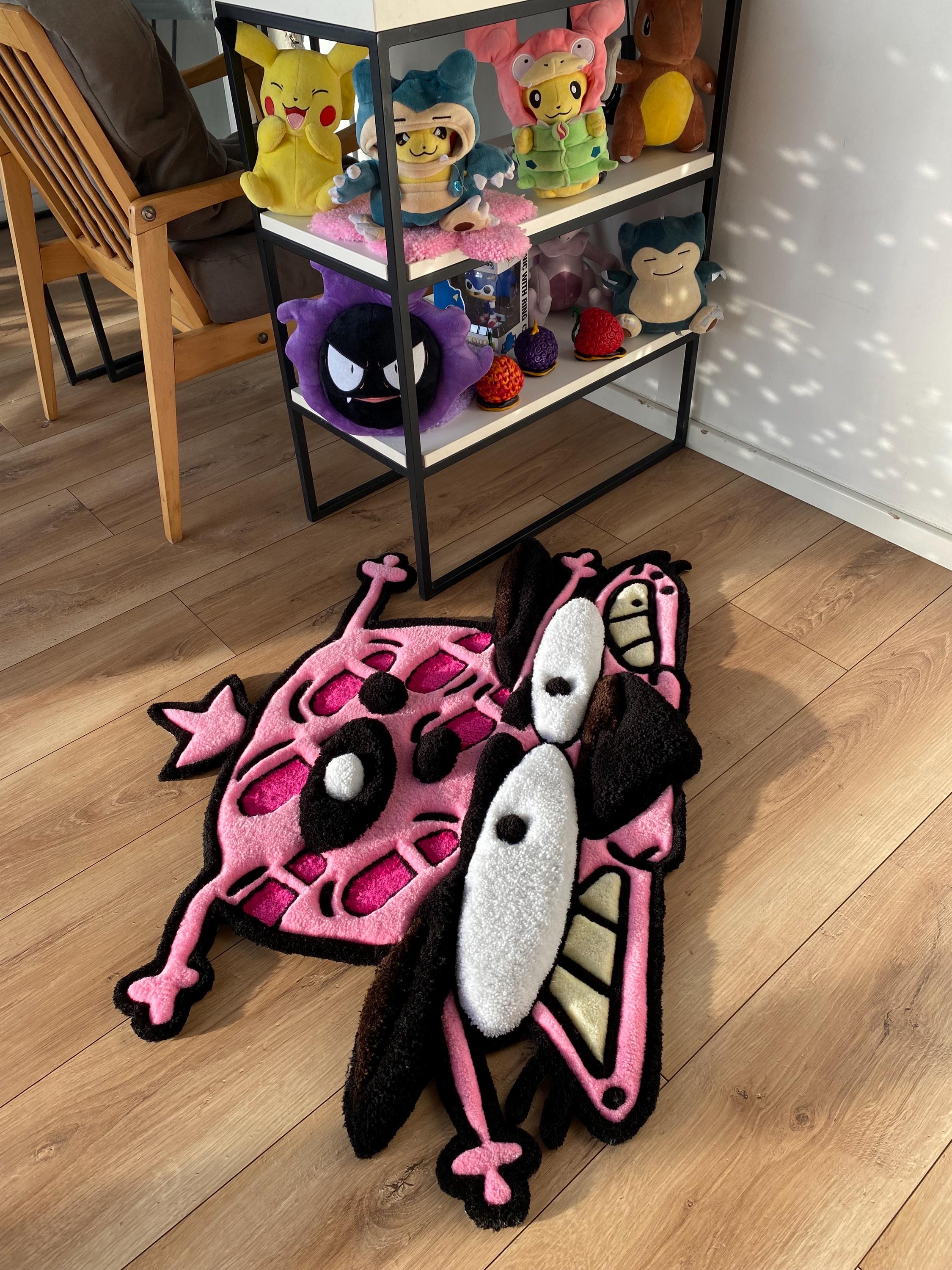 Courage the Cowardly Dog Rug Fluffy Custom 3d Tufted Rug Pink