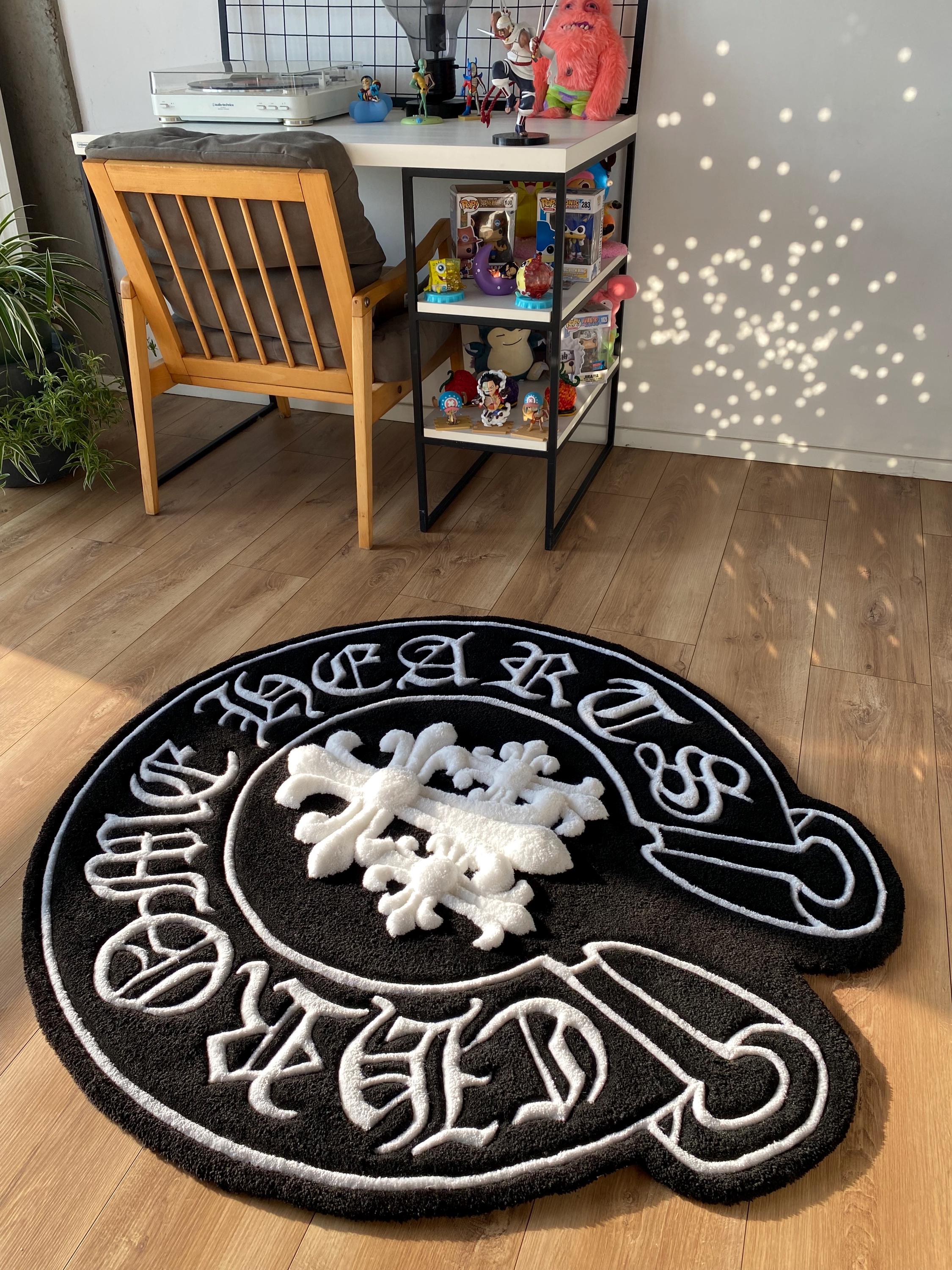 Custom Fluffy 3d Tufted Rug, Chrome Decor Rug - Etsy