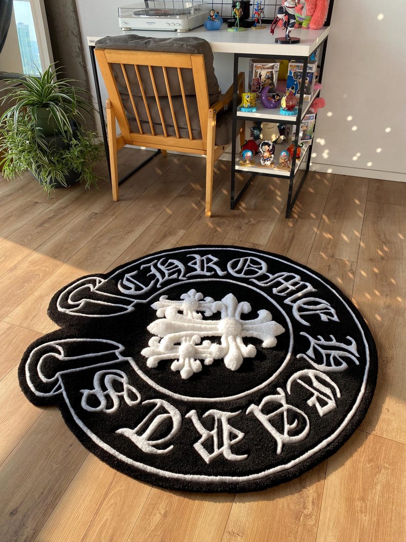 Custom Fluffy 3d Tufted Rug, Chrome Decor Rug - Etsy