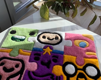 Puzzle handmade custom rug