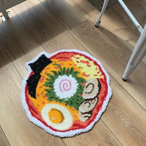 Ramen Handmade Custom Tufted Rug | Etsy