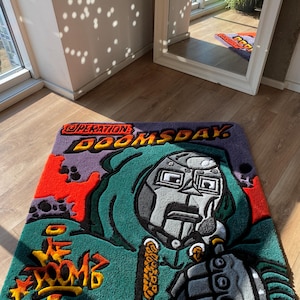 MF Doom tufted custom rug Carpet handmade Tufting rug Fluffy rug 3d rug
