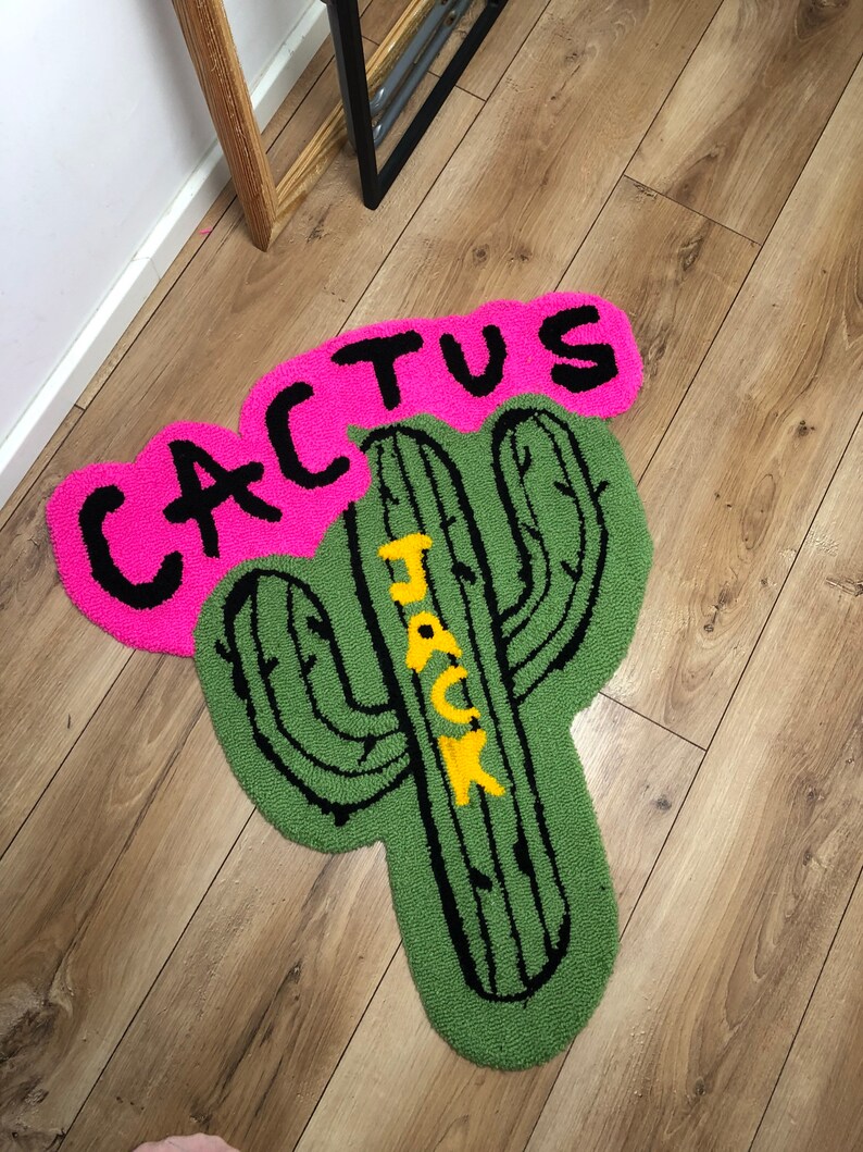 READY TO SHIP Cactus Custom Handmade Tufted Rug - Etsy