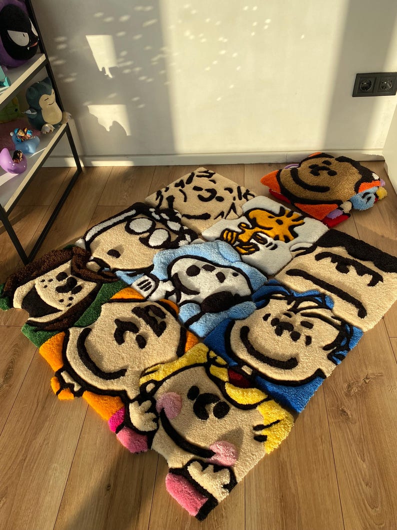 Esty Rugs Characters Tufted Fluffy 3D Custom Puzzle Rug Cartoon Carpet Handmade - Etsy