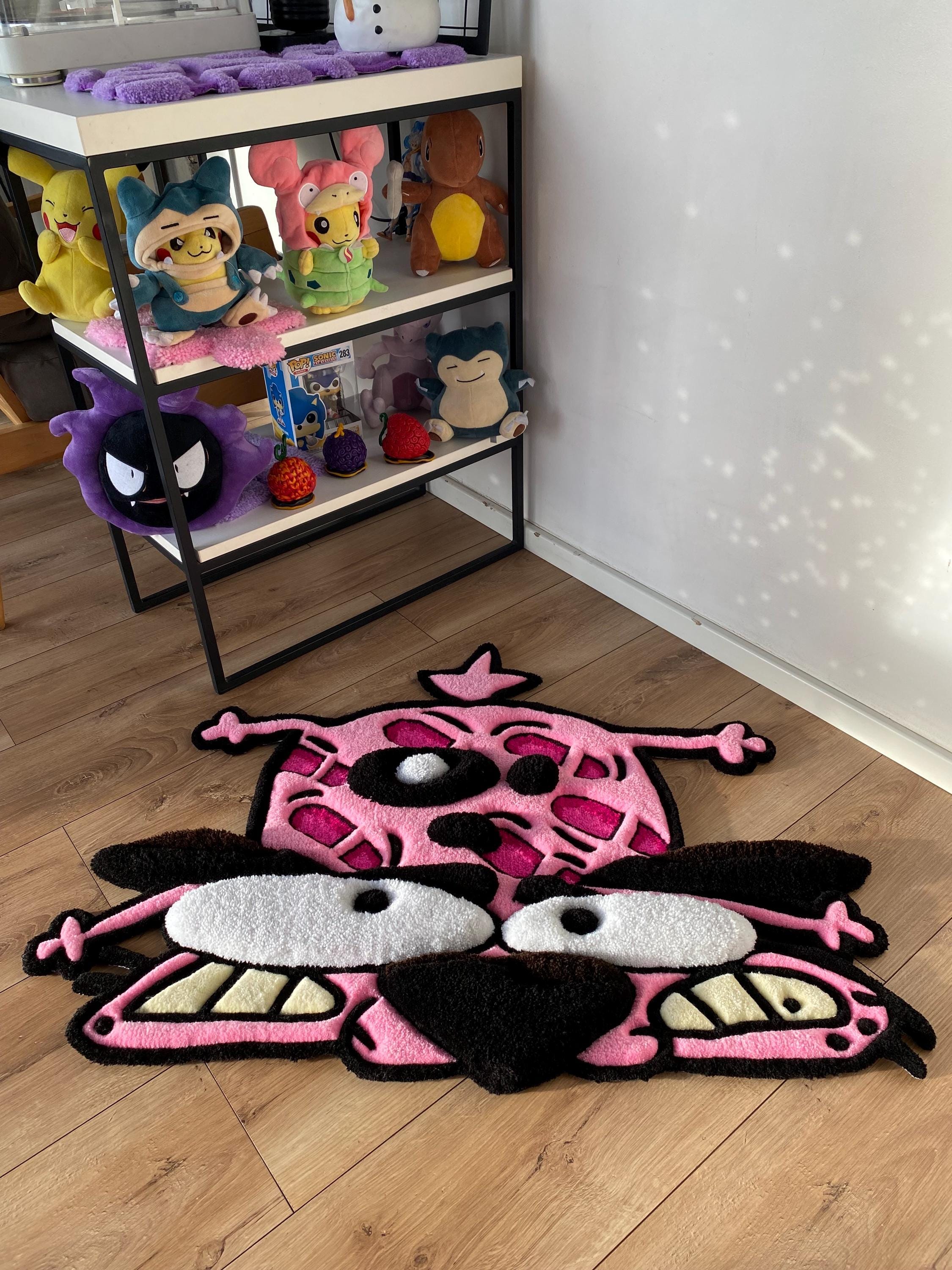 Courage the Cowardly Dog Rug Fluffy Custom 3d Tufted Rug Pink