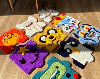 手作りのタフティングパズル3Dラグ、ユニークなホームデコレーション