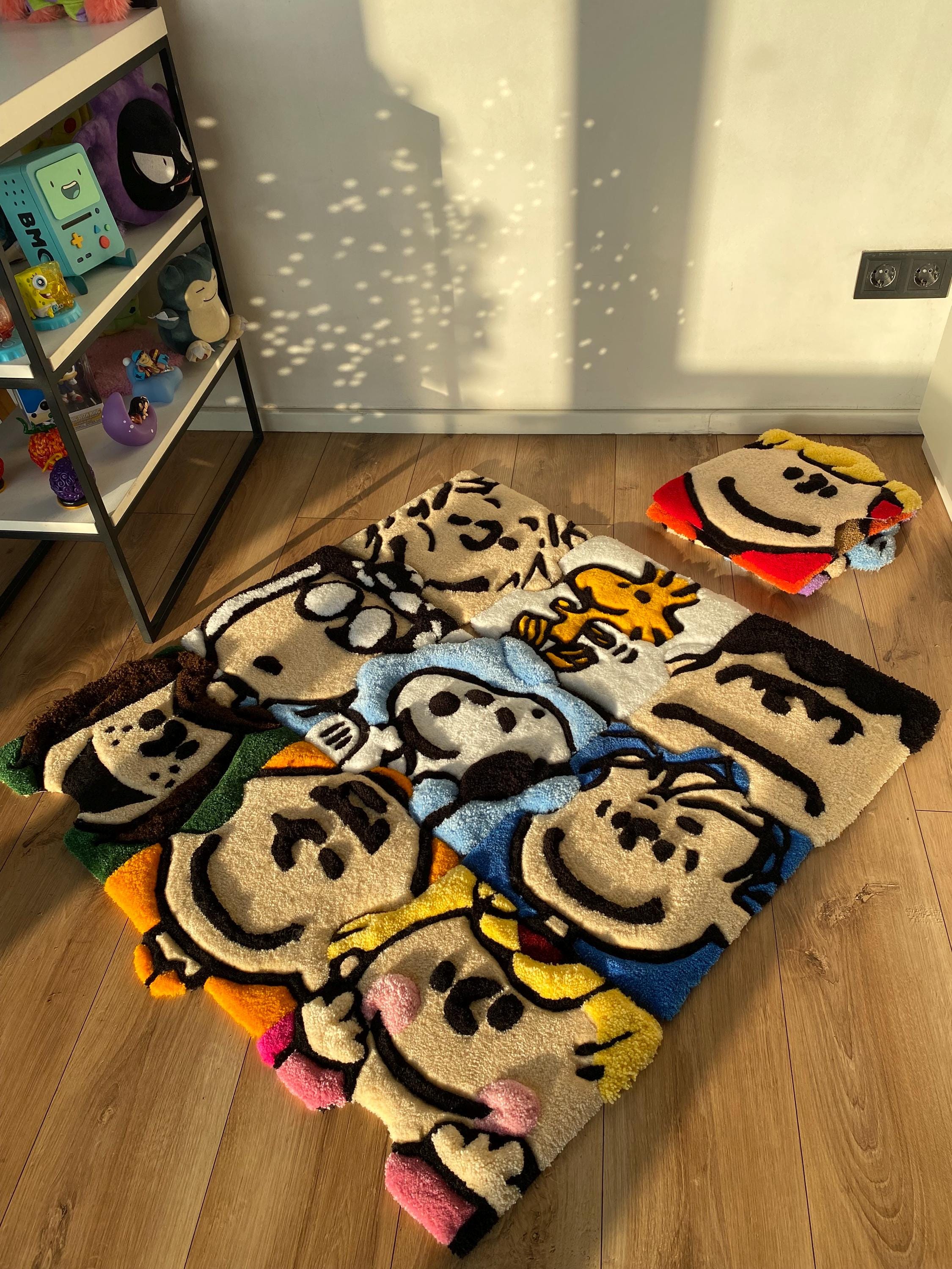 Cartoon Fuzy Rug Tufted Fluffy 3D Custom Puzzle Rug Cartoon Carpet Handmade - Etsy