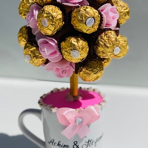 Pralinen Baum Personalisiert ob Muttertag ,Hochzeitstag, Geburtstag ,Verlobung, Hochzeit, Valentinstag oder einfach nur mal so Bild 4