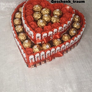 2oder 3 Stöckige Herz Pralinen& Geschenk Torte ob Muttertag ,Hochzeitstag, Geburtstag ,Verlobung, Hochzeit, Valentinstag oder einfach so Bild 8