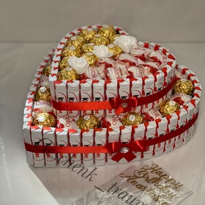 2oder 3 Stöckige Herz Pralinen& Geschenk Torte ob Muttertag ,Hochzeitstag, Geburtstag ,Verlobung, Hochzeit, Valentinstag oder einfach so Bild 10