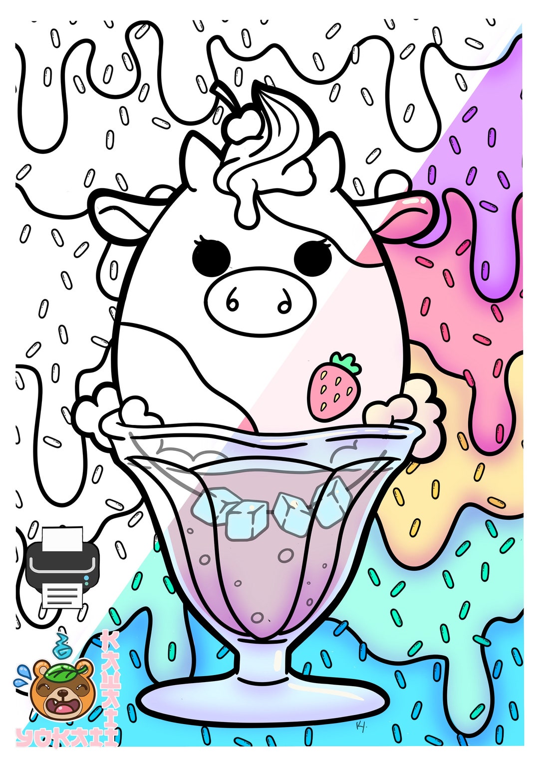 Squishmallows Reshma Sundae Coloring Page - Etsy