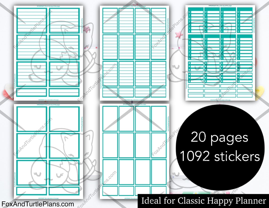 Printable Happy Planner Stickers Classic Planner - Etsy