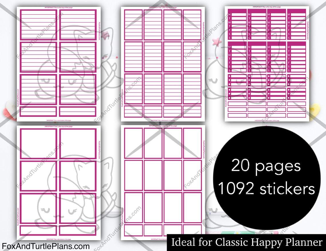 Printable Happy Planner Stickers Classic Planner - Etsy