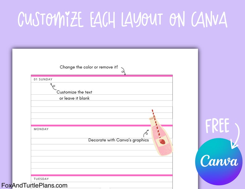 Printable Happy Planner Refills Big Size Planner Refills Canva &amp; PDF - Etsy
