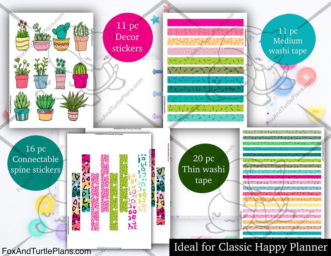 Printable Happy Planner Stickers Classic Decor Kit - Etsy