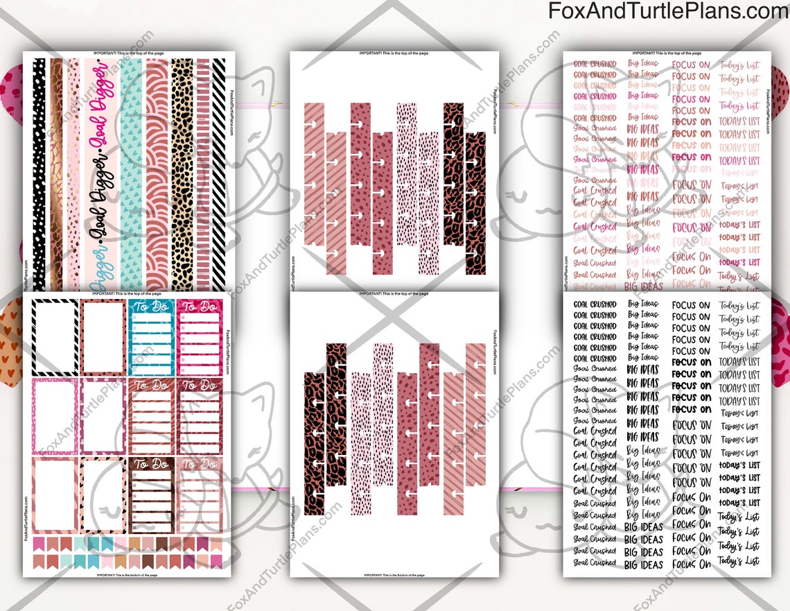 Printable Happy Planner Stickers Classic Sticker Book Fierce Goals Fall ...