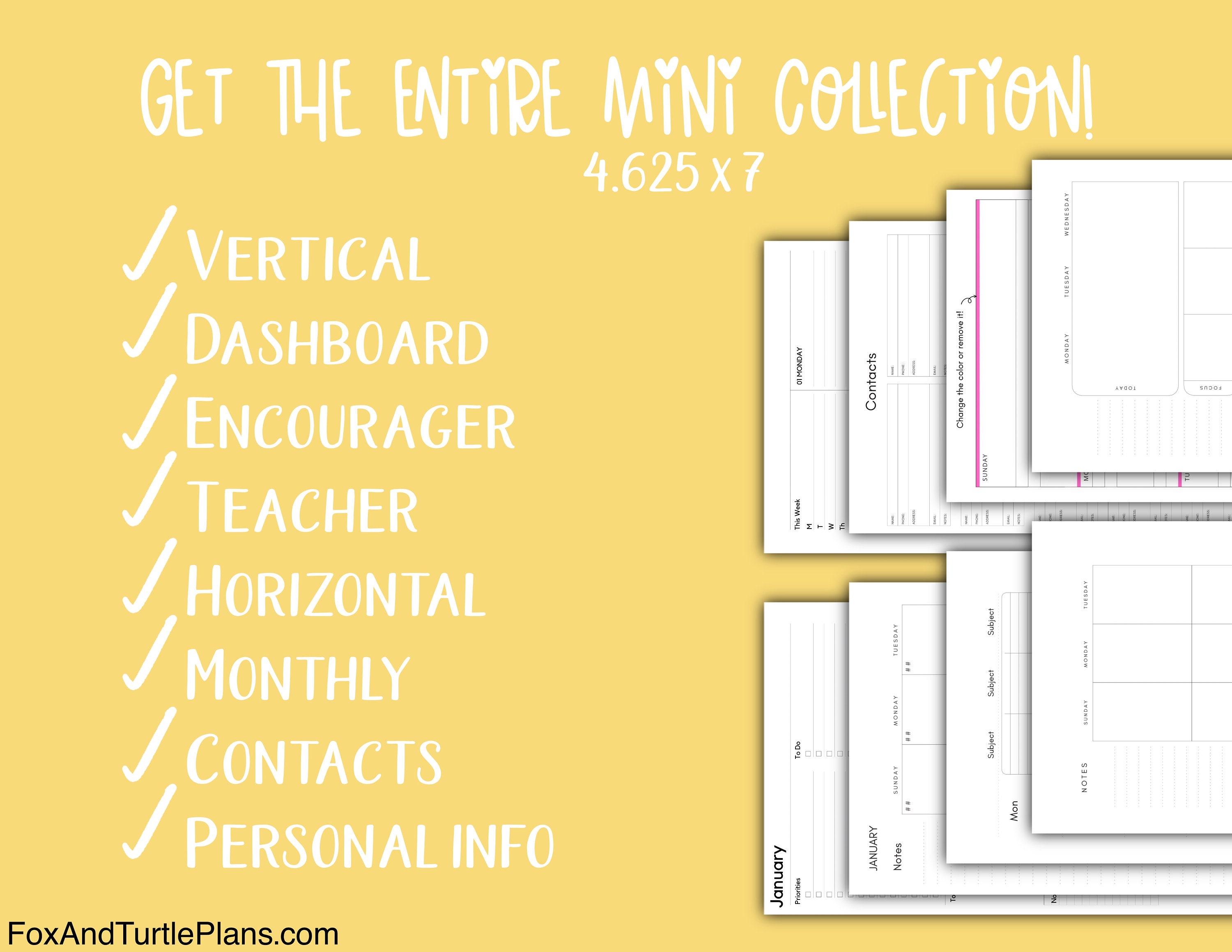 Printable Happy Planner Refills Mini Size Planner Refills Canva & PDF