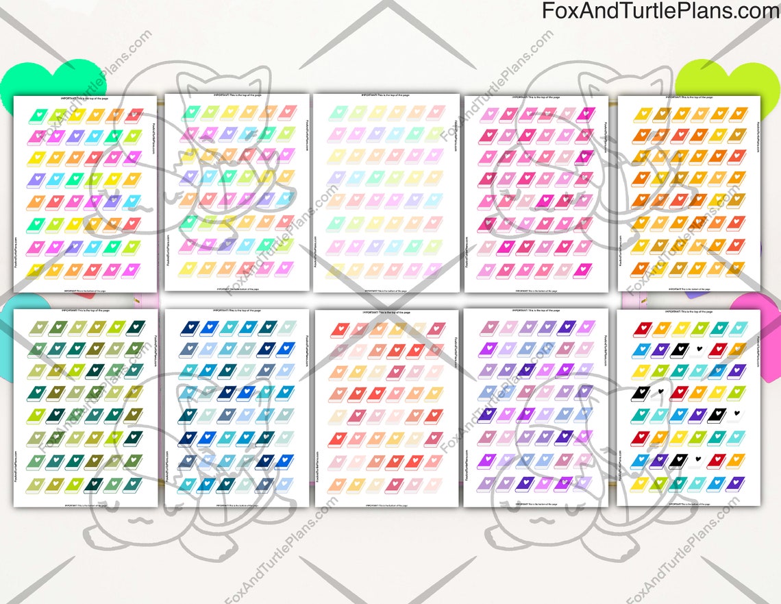 Printable Happy Planner Stickers Icons Books Cut Files - Etsy