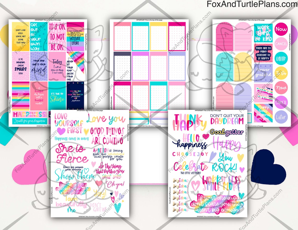 Printable Happy Planner Stickers Classic Sticker Book - Etsy