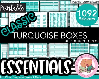 Printable Happy Planner Stickers Classic Planner Essentials Pink Boxes ...