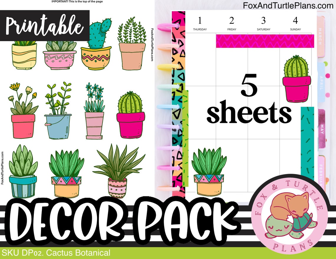 Printable Happy Planner Stickers Classic Decor Kit - Etsy