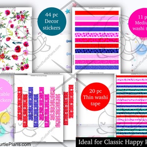 Printable Happy Planner Stickers Classic Decor Kit Cupid's Bouquet ...