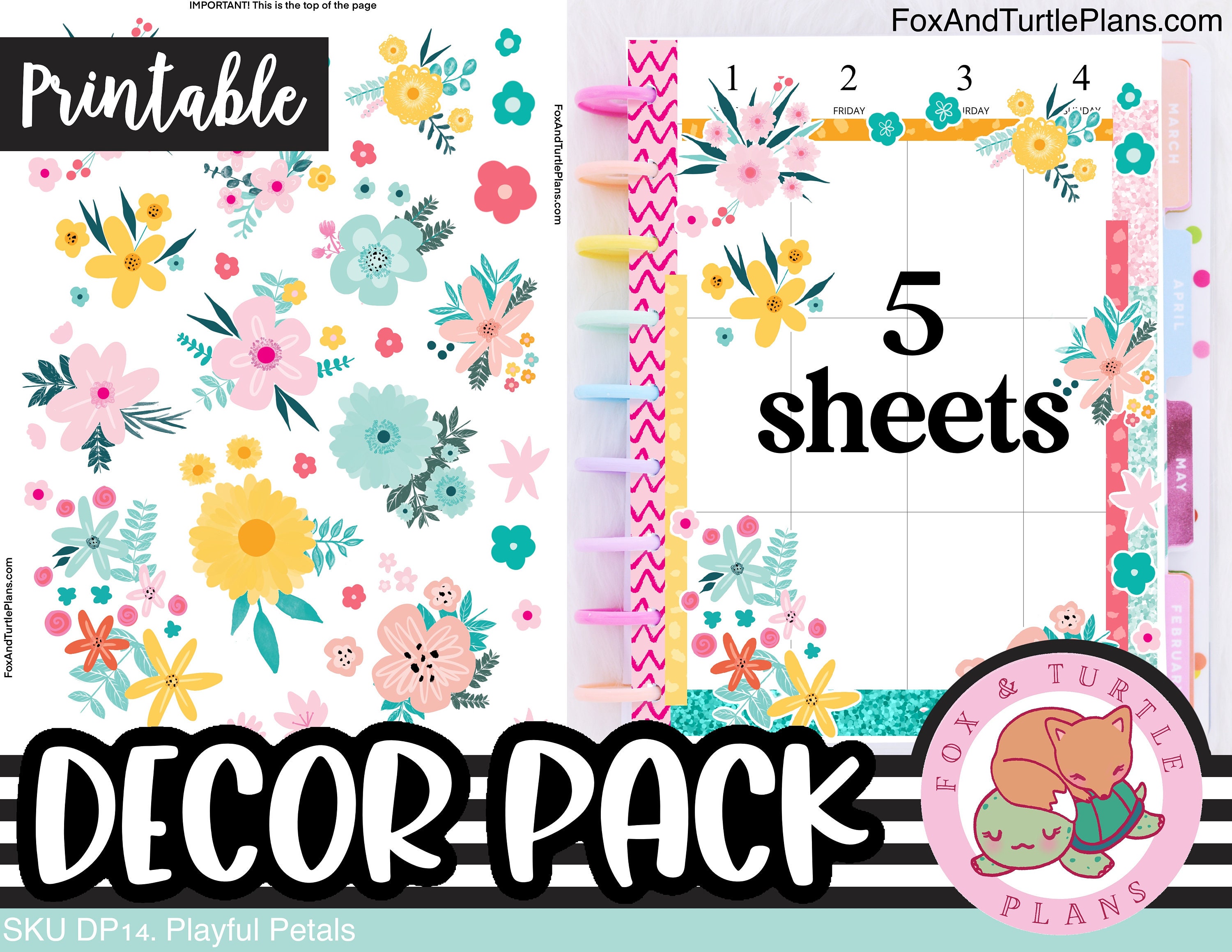 Printable Happy Planner Stickers Classic Decor Kit - Etsy