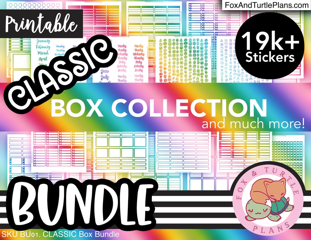 Printable Happy Planner Stickers Classic Planner Essentials Box Bundle ...