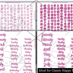 Printable Happy Planner Stickers Classic Planner - Etsy