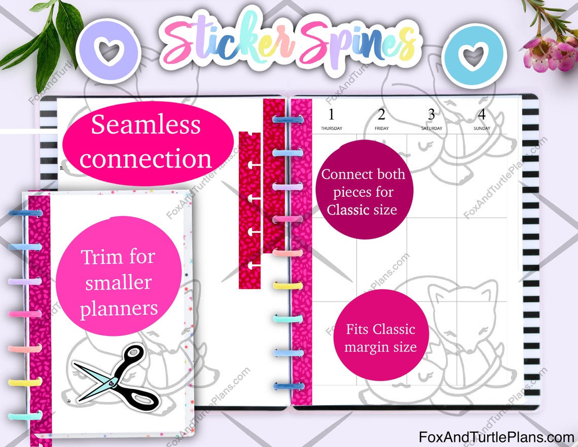 Printable Happy Planner Stickers Classic Decor Kit Tropical Florals ...