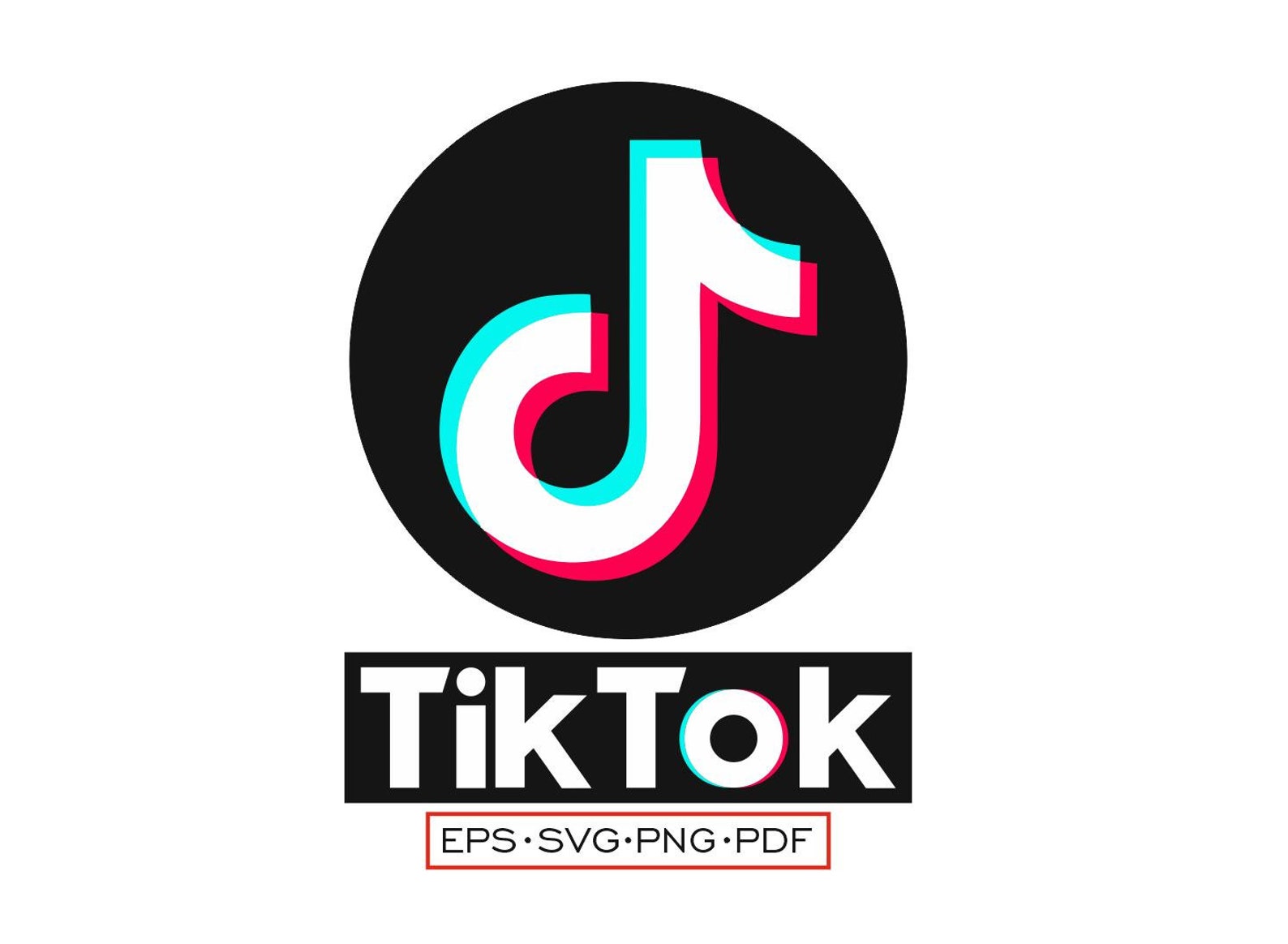 Tik Tok Logo White Svg Tiktok Tik Tok Digital Download Png Etsy