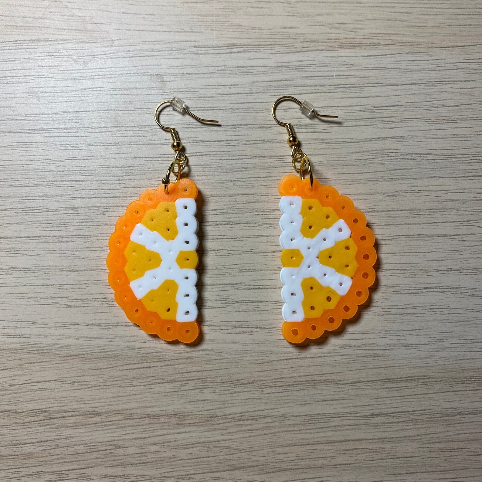 Orange Slices Perler Bead Earrings Etsy
