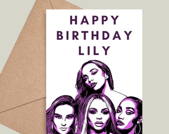 Little Mix Perri Jessie Jade Leigh-Anne Birthday Card A5 Personalised own words
