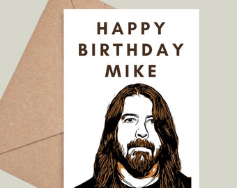 Foo Fighters Birthday Card - Etsy UK