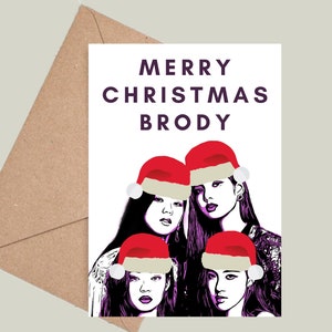 BLACKPINK MERRY CHRISTMAS メッセージカード Personalised Blackpink Merry Christmas Xmas Card! Jennie, Lisa