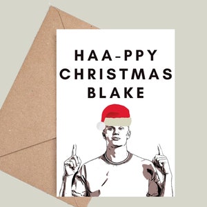 Personalised Haaland, Erling Haaland Merry Christmas Card! Xmas, Football! Multiple Colours Available!