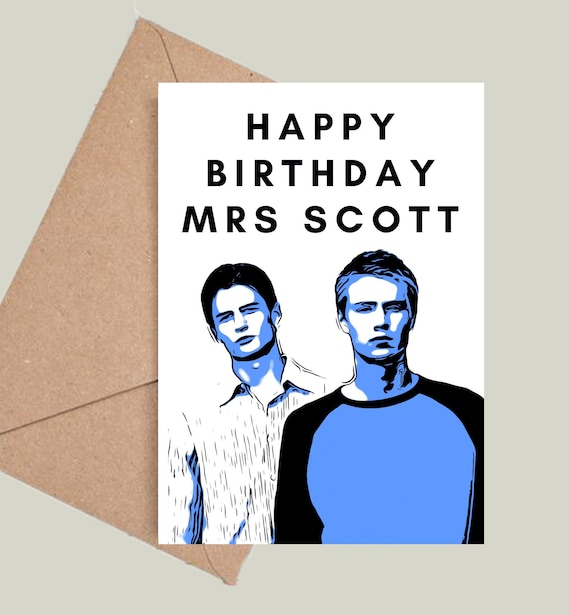 Joyeux Anniversaire Mme Scott Carte Danniversaire Lucas Etsy