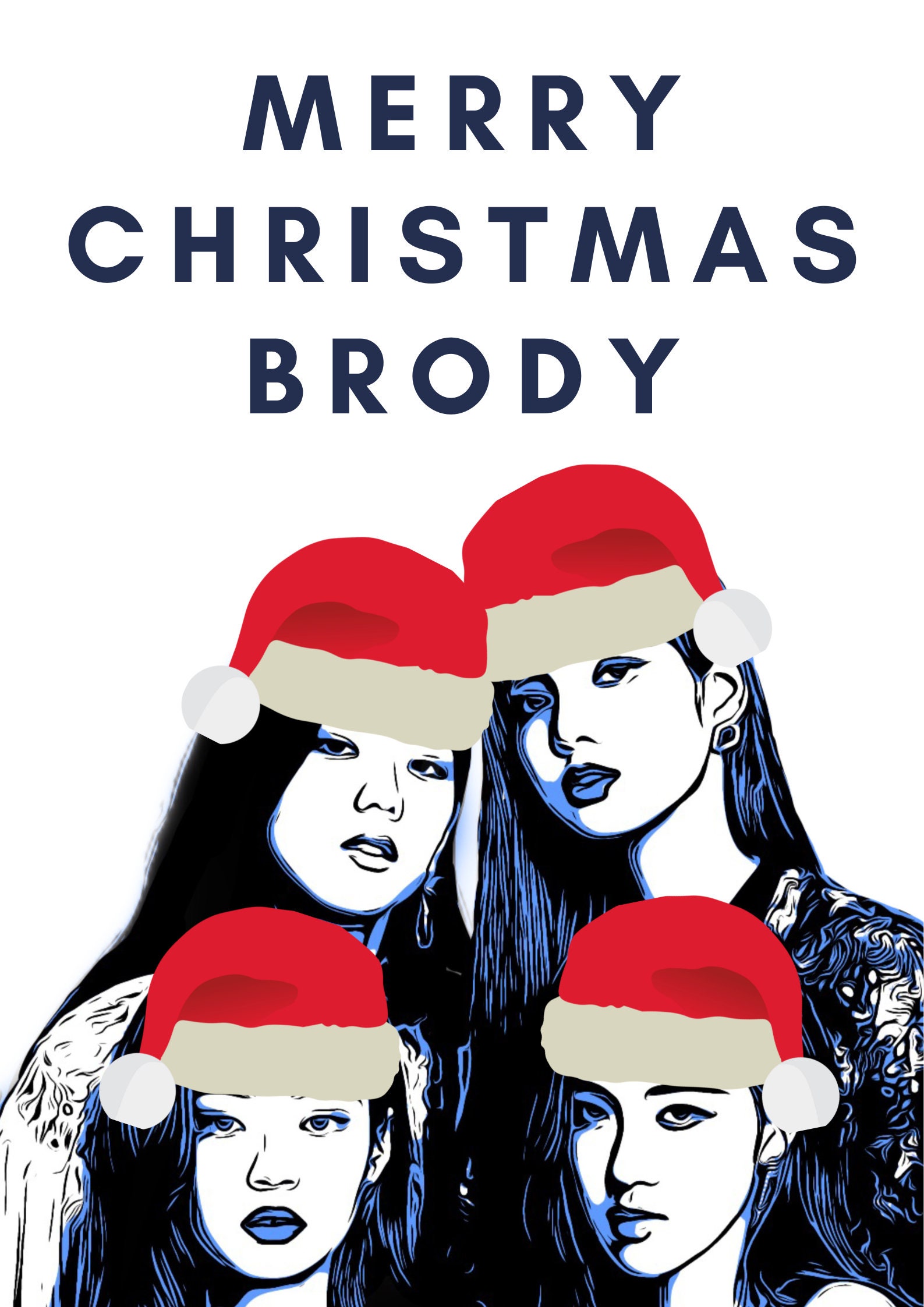 Personalised Blackpink Merry Christmas Xmas Card! Jennie, Lisa