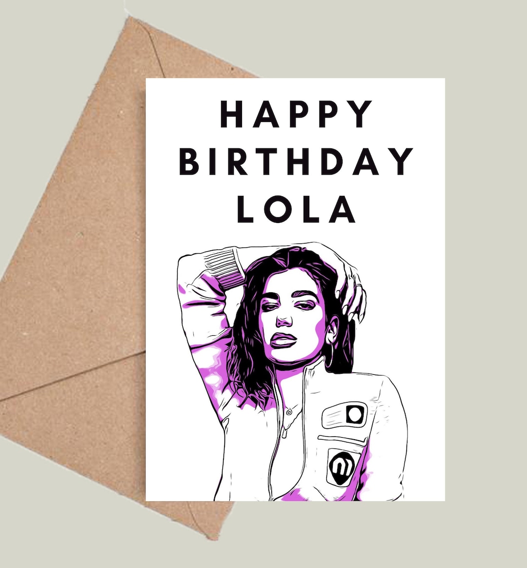 Personalised Dua Lipa Birthday Card Dua Lipa, Future Nostalgia