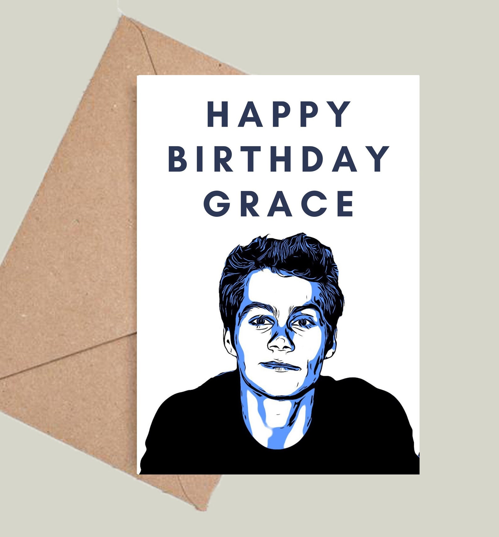 Personalised Dylan O'brien Birthday Card Teen Wolf Maze Etsy UK